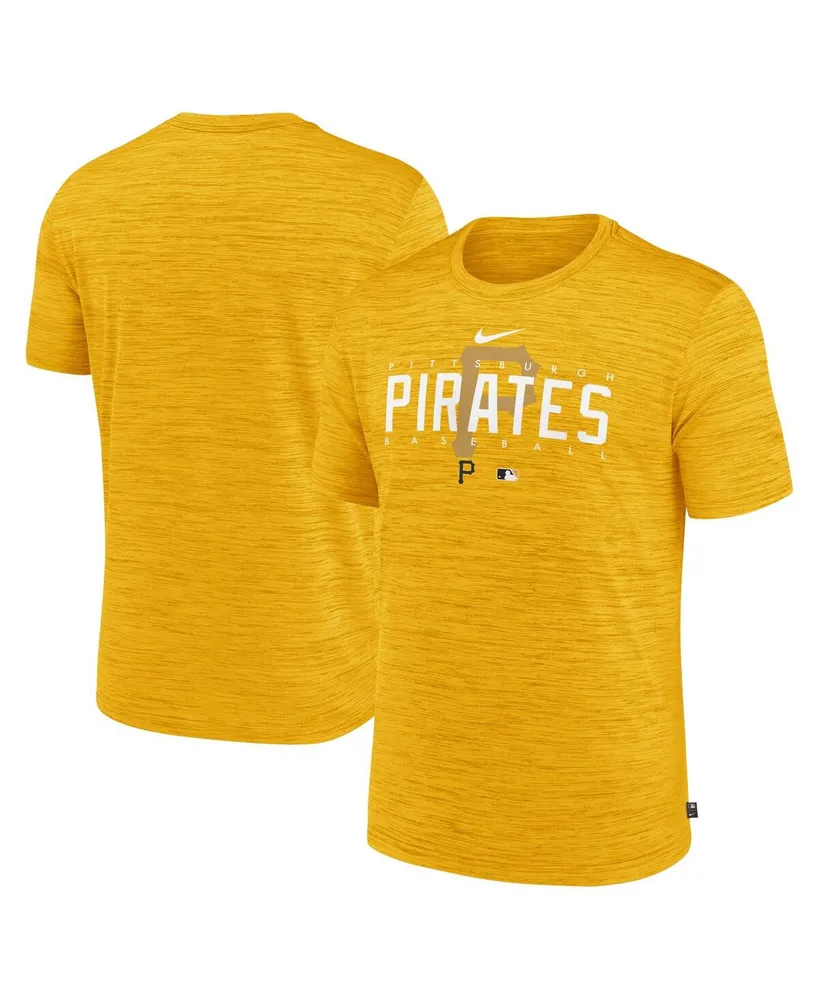 Men's Nike Gold Pittsburgh Pirates Authentic Collection Velocity Performance Practice T-shirt