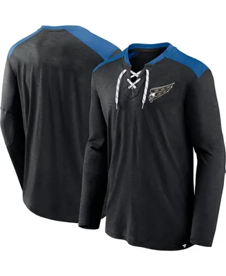 Men's Fanatics Black Washington Capitals Special Edition 2.0 Long Sleeve Lace-Up T-shirt