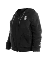 Women's New Era Black Chicago White Sox Plus Size Sherpa Full-Zip Jacket