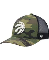 Men's '47 Brand Camo, Black Toronto Raptors Trucker Snapback Hat