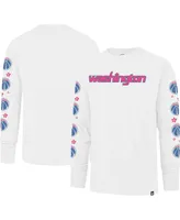 Men's '47 Brand White Washington Wizards City Edition Downtown Franklin Long Sleeve T-shirt