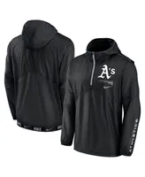 Men's Nike Black Oakland Athletics Night Game Half-Zip Hoodie