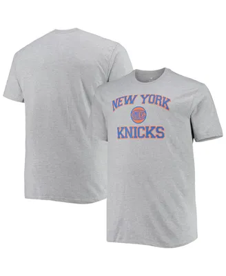 Men's Heathered Gray New York Knicks Big and Tall Heart & Soul T-shirt