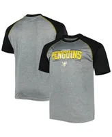 Men's Heather Gray Pittsburgh Penguins Big and Tall Logo Raglan T-shirt