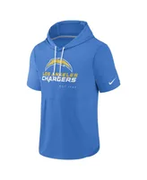 Men's Nike Powder Blue Los Angeles Chargers Short Sleeve Pullover Hoodie