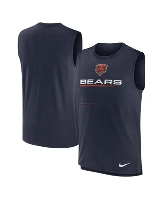 Men's Nike Navy Chicago Bears Muscle Trainer Tank Top