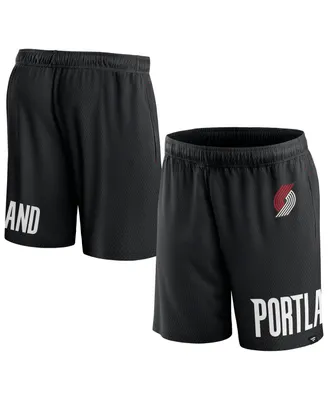 Men's Fanatics Black Portland Trail Blazers Free Throw Mesh Shorts