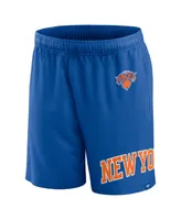 Men's Fanatics Blue New York Knicks Free Throw Mesh Shorts