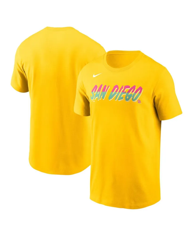 Nike Men's Nike Gold San Diego Padres City Connect Wordmark T-shirt