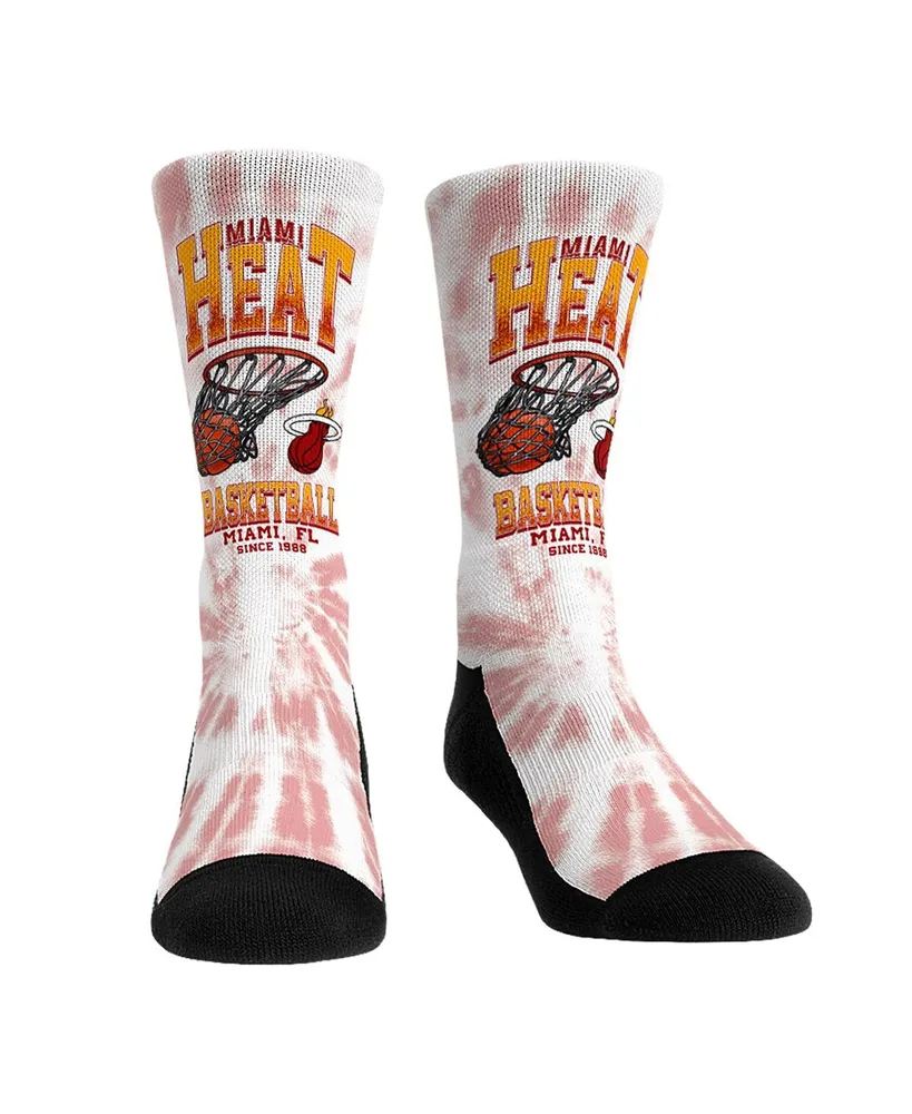 Men's and Women's Rock 'Em Socks Miami Heat Vintage-Like Hoop Crew