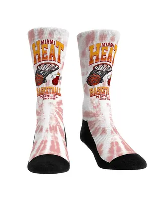 Men's and Women's Rock 'Em Socks Miami Heat Vintage-Like Hoop Crew Socks