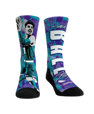 Men's and Women's Rock 'Em Socks LaMelo Ball Charlotte Hornets Big Player Crew Socks