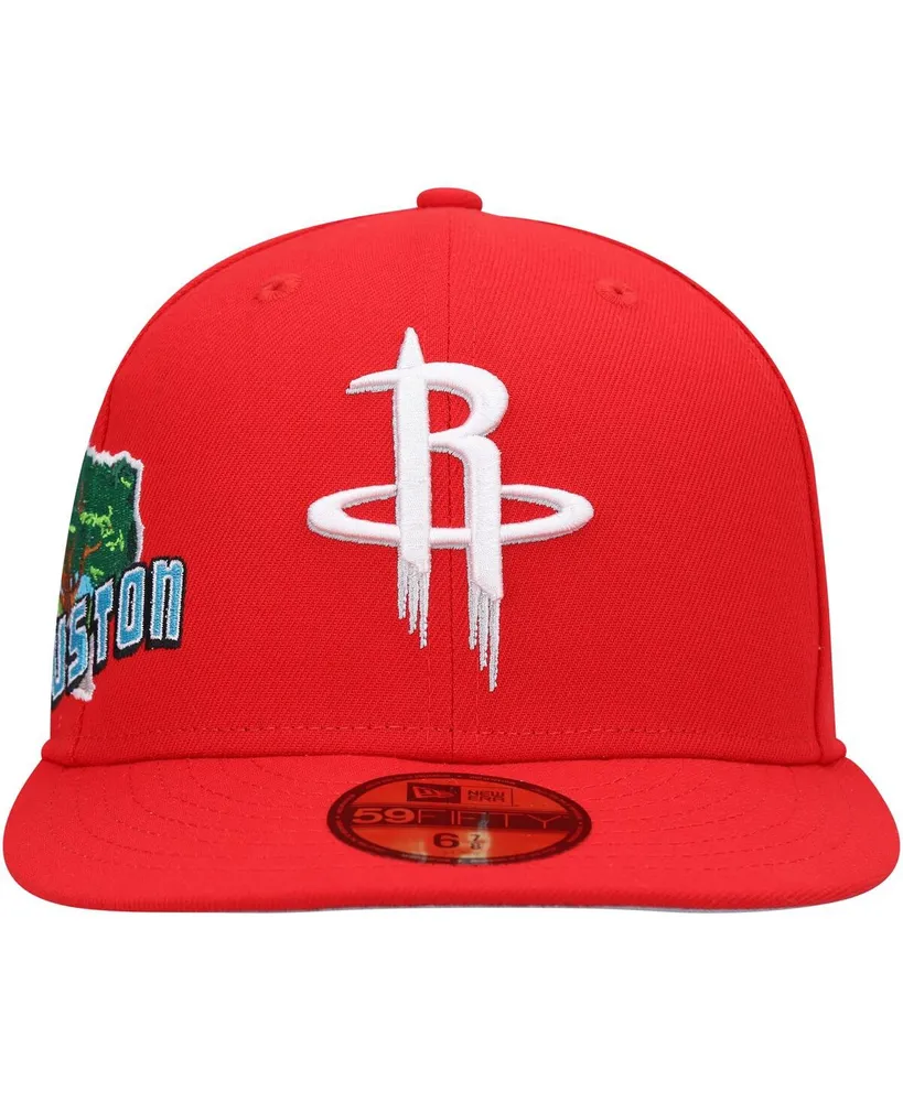 Men's New Era Red Houston Rockets Stateview 59FIFTY Fitted Hat