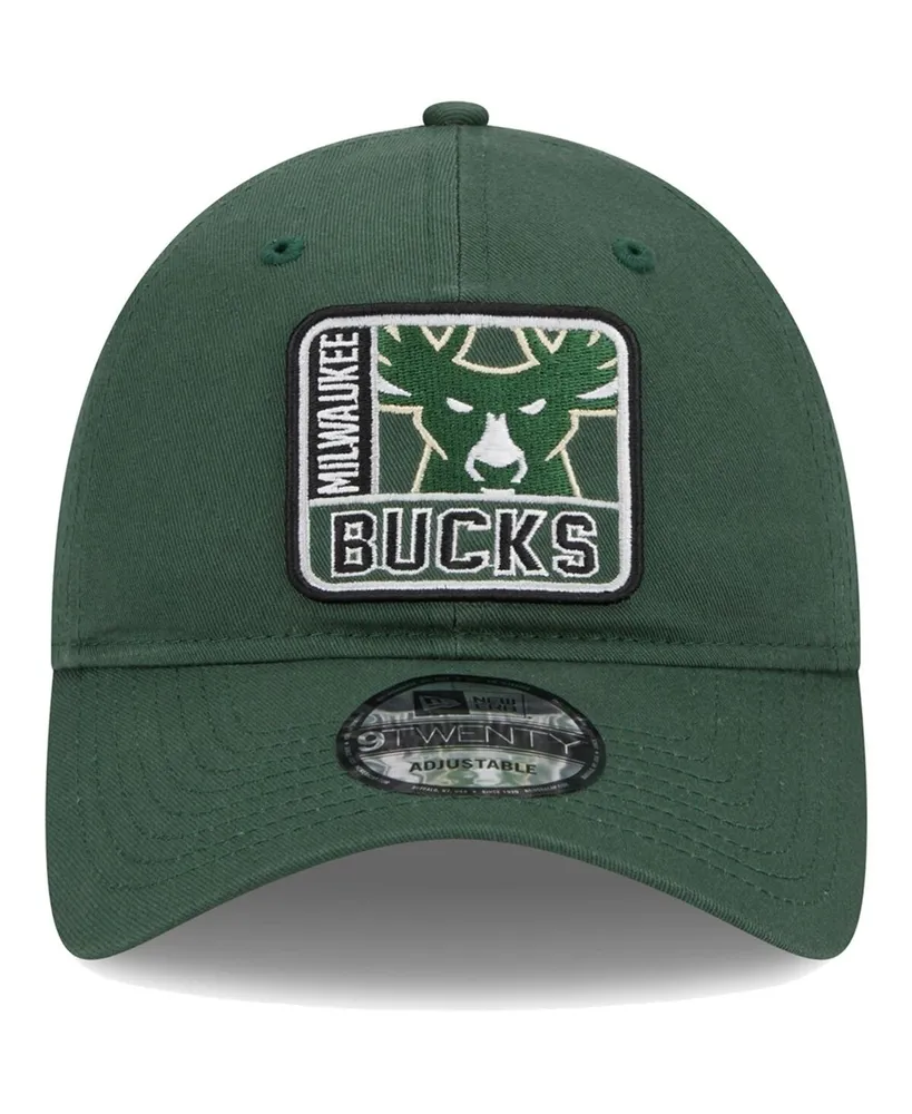 Men's New Era Hunter Green Milwaukee Bucks Mix 9TWENTY Adjustable Hat