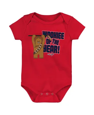 Infant Boys and Girls Red Washington Capitals Star Wars Wookie of the Year Bodysuit