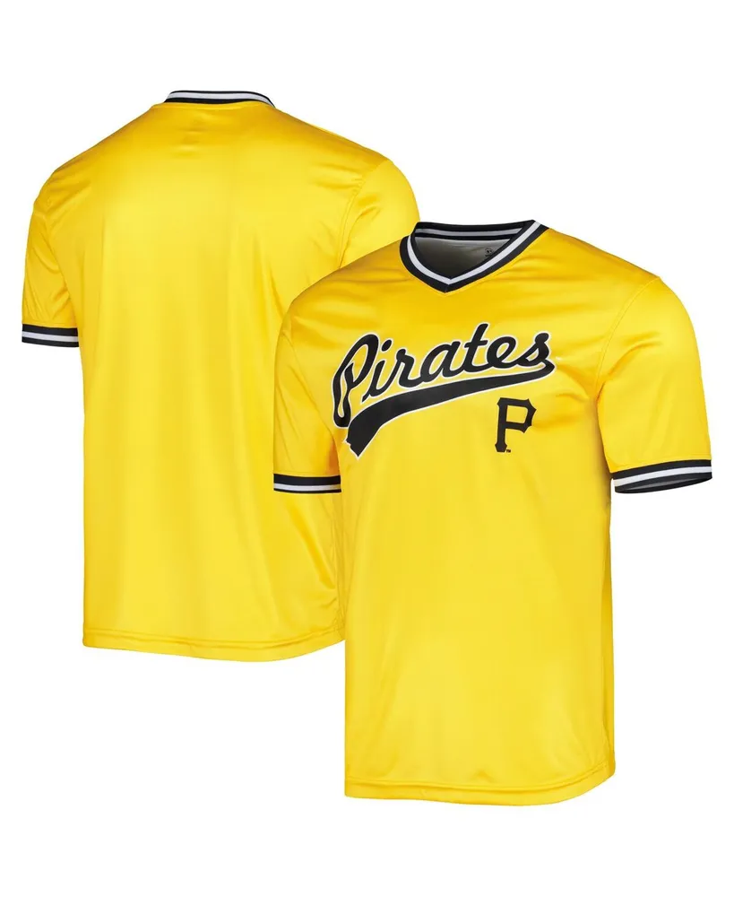 Men's Stitches Yellow Pittsburgh Pirates Cooperstown Collection Team Jersey