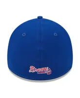 Men's New Era White and Royal Atlanta Braves 2023 City Connect 39THIRTY Flex Fit Hat