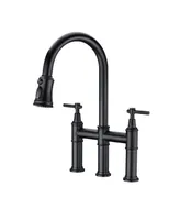 Streamdale Furniture Bridge Kitchen Faucet With Pulldown Spray Head In Spot