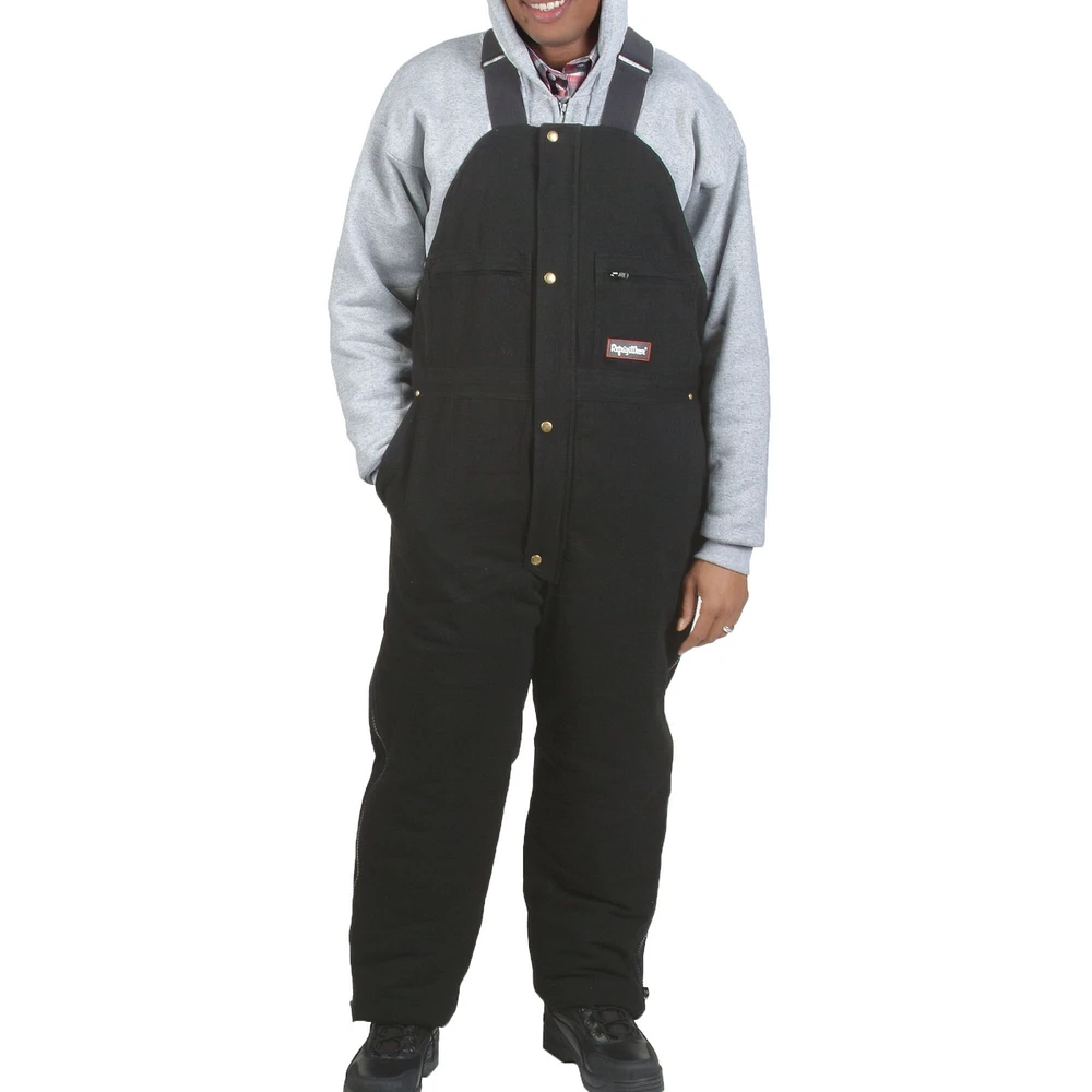 RefrigiWear Men's ComfortGuard Insulated High Bib Overalls Water-Resistant Denim