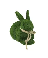 11" Green Moss Sitting Bunny Rabbit Spring Easter Figure