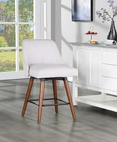 Bagford 26" Swivel Counter Stool with Legs Fabric