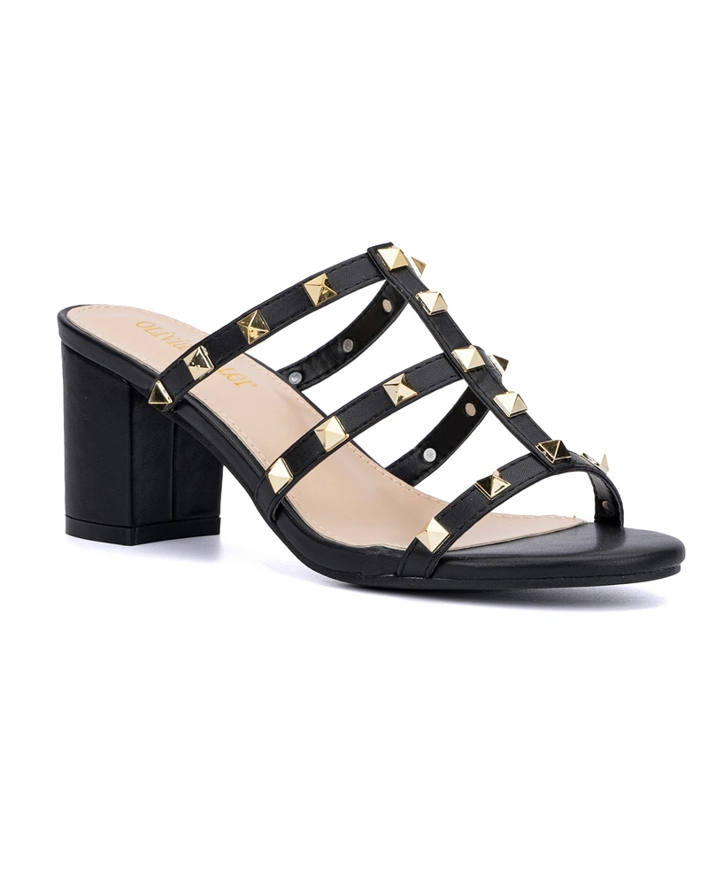 Olivia Miller Women's Asia Studded Heel Sandal