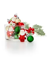 Holiday Lane Ornamentation Mini Santa & Ball Ornaments, Set of 15, Created for Macy's