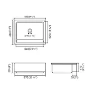 24 L X 19 W Farmhouse/Apron Front Kitchen Sink