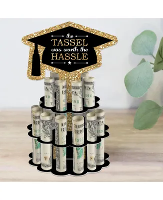 Big Dot of Happiness Tassel Worth The Hassle Gold Diy Graduation Party Money Holder Gift Cash Cake - Assorted Pre