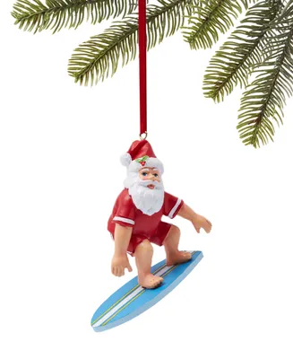 Holiday Lane Hawaii Surfing Santa Ornament, Exclusively at Macy's