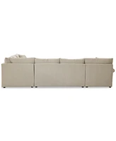 Wrenley 138" 5-Pc. Fabric Modular Sleeper Chaise Sectional Sofa, Created for Macy's