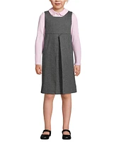 Lands' End Big Girls Ponte Pleat Jumper Top of Knee