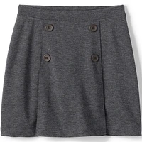 Lands' End Little Girls School Uniform Ponte Button Front Skort Above the Knee