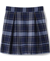 Lands' End Little Girls School Uniform Plaid Pleated Skort Top of Knee