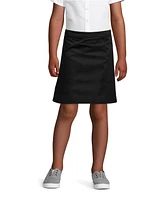 Lands' End Big Girls School Uniform Slim Blend Chino Skort Above Knee
