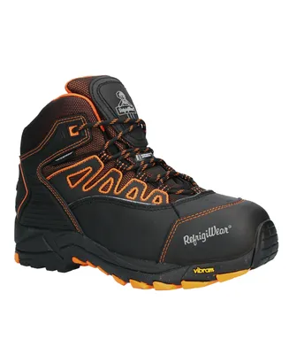RefrigiWear Men's PolarForce Hiker Insulated Waterproof Black Leather Work Boots