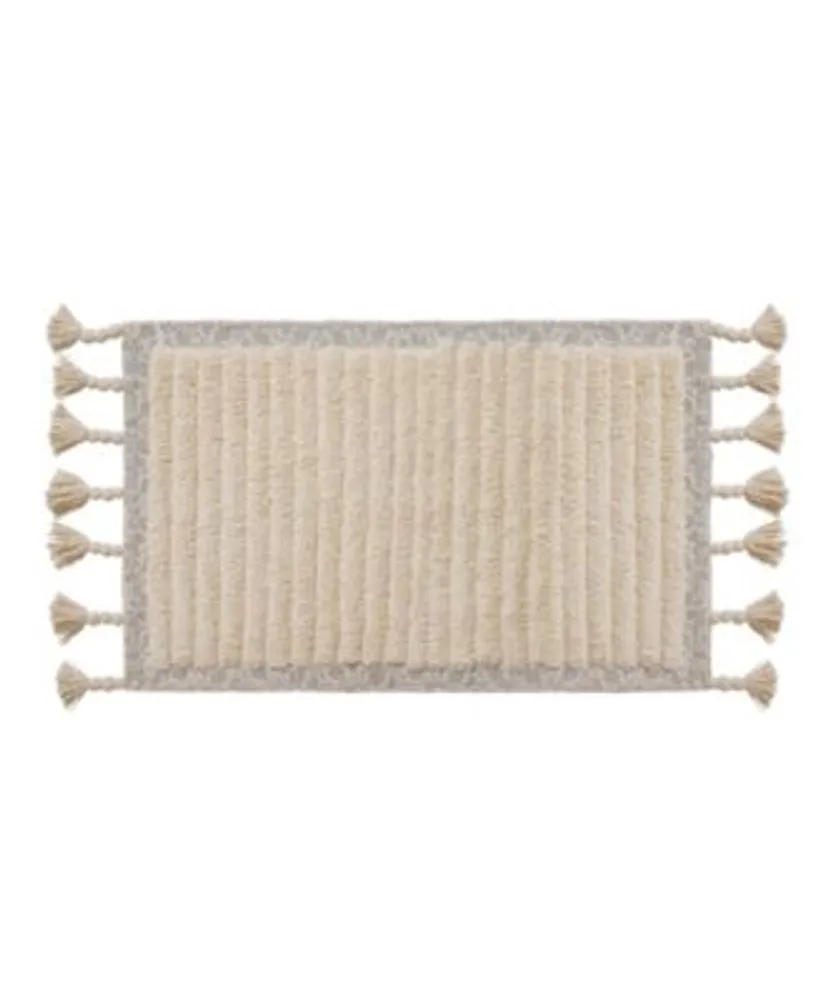 Lucky Brand Overtufted Cotton Fringe Bath Rugs