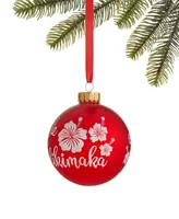 Holiday Lane Hawaii Mele Kalikimaka Red Ball Ornament, Created for Macy's