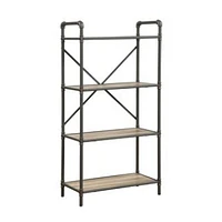 Streamdale Furniture Itzel Bookshelf in Oak & Sandy Gray