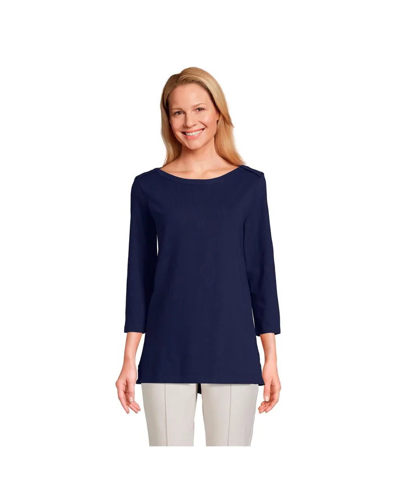 Basic 3/4 Sleeve Jersey (Large, Blue)
