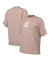 Women's Nike Tan Uswnt Crest T-shirt