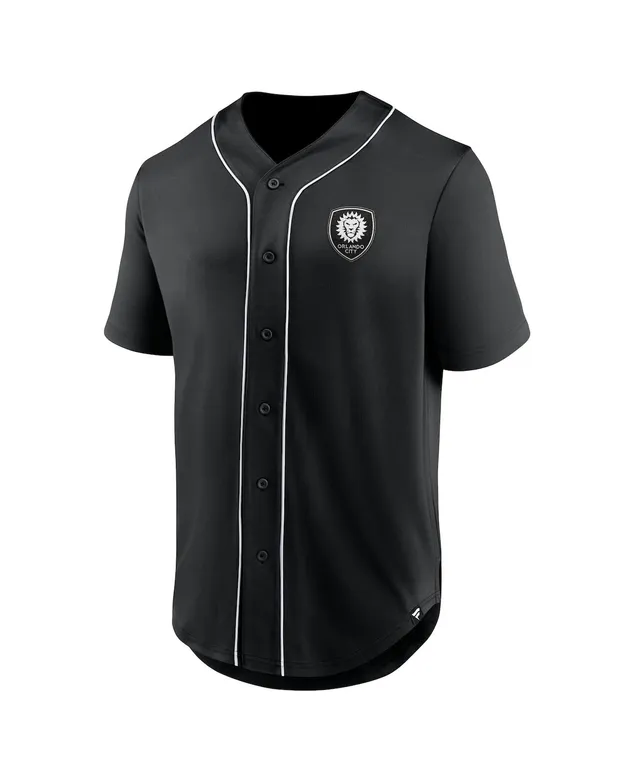 Men's Branded Black LA Galaxy Third Period Fashion Baseball Button-Up Jersey