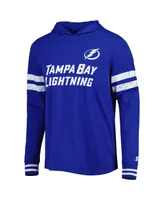 Men's Starter Blue Tampa Bay Lightning Offense Long Sleeve Hoodie T-shirt