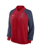 Women's Nike Red Los Angeles Angels Authentic Collection Team Raglan Performance Full-Zip Jacket