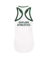 Women's G-iii 4Her by Carl Banks White Oakland Athletics Tater Tank Top