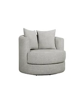 Elizabeth 38" Stain-Resistant Fabric Swivel Chair