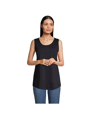 Lands' End Women's Tall Supima Cotton Tunic Tank Top