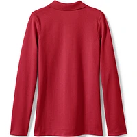 Lands' End Girls Long Sleeve Feminine Fit Mesh Polo Shirt