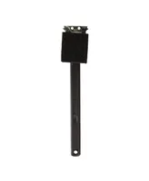 Charcoal Companion Plastic 2-In-1 Safe Scrub Grill Brush Long Handle (Black)