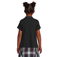 Lands' End Girls Short Sleeve Feminine Fit Interlock Polo Shirt